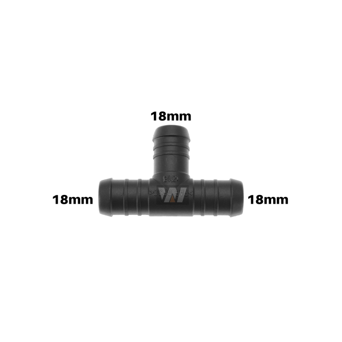 WamSter T Schlauchverbinder T-Stück Pipe Connector 18 mm...