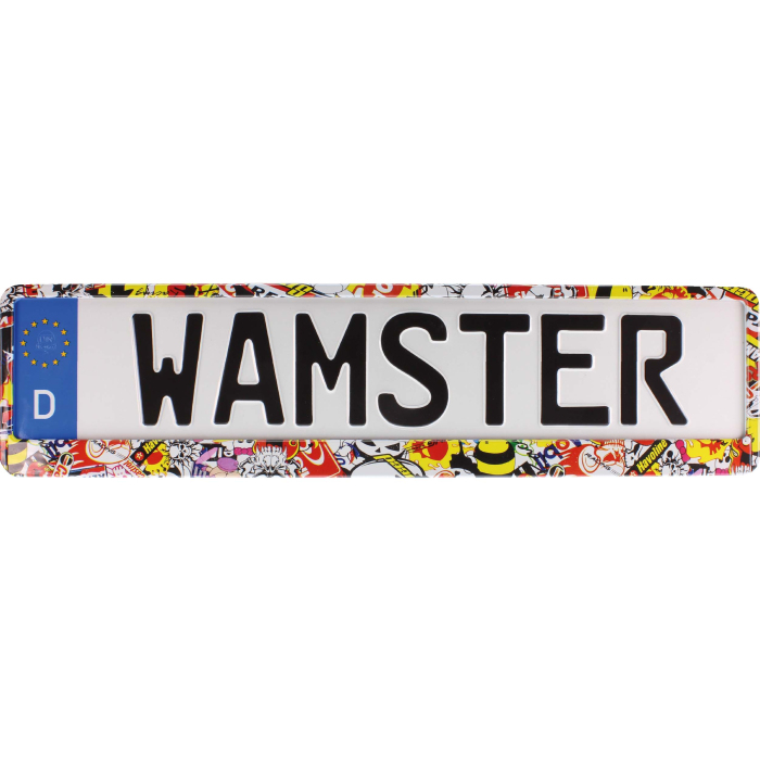 Kennzeichenhalter Hydrographic Stickerbomb_colorful