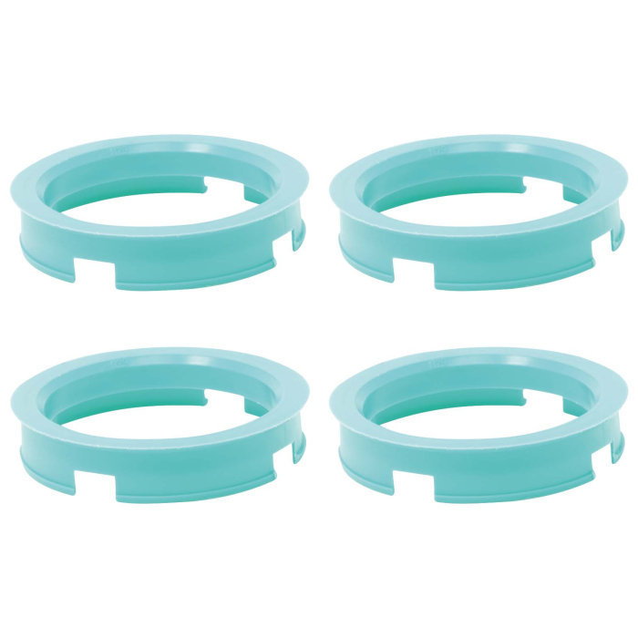 4 x Zentrierringe 72,6 mm x 59,5mm ZD-System türkis
