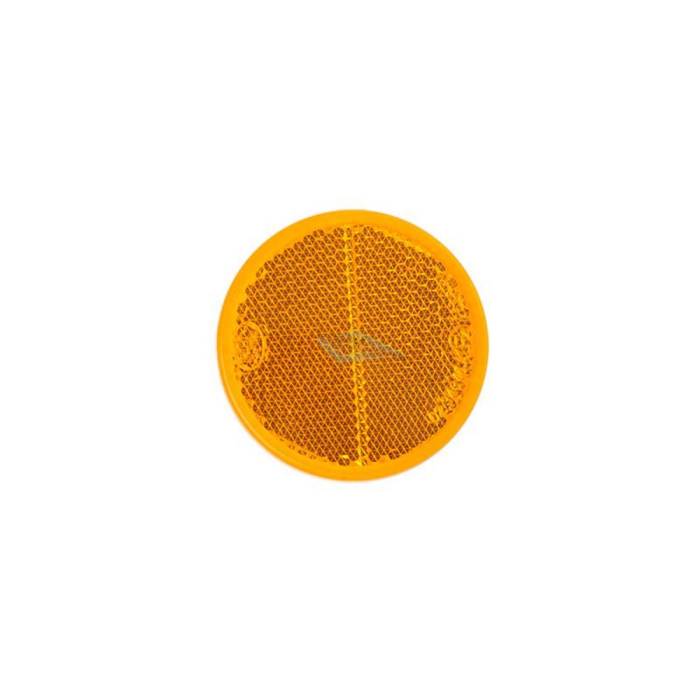 Reflektor 55mm orange RUND selbstklebend