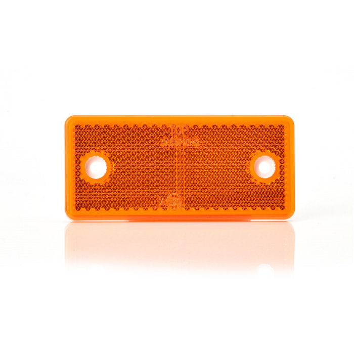 Reflektor 96 x 42 x 6mm ORANGE ECKIG Schraubbefestigung...