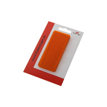 Reflektor 96x42 mm ORANGE ECKIG Selbstklebend E20...