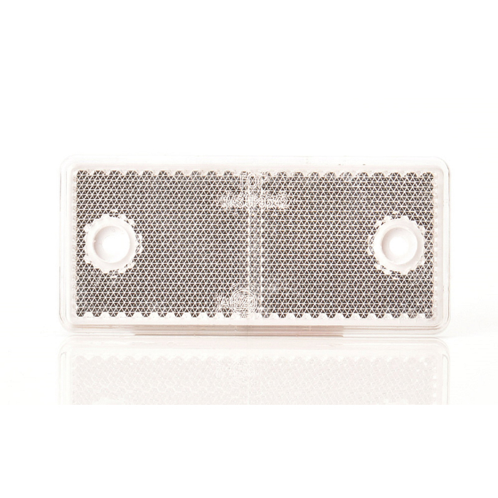 Reflektor 96 x 42 x 6mm WEIß ECKIG Schraubbefestigung mit...