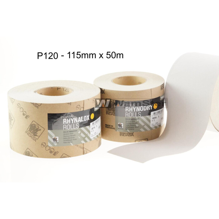 Indasa WhiteLine RHYNALOX Schleifpapier Rolle 115mm/50m P120